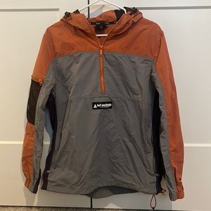 HUF Grey and Rust Windbreaker.